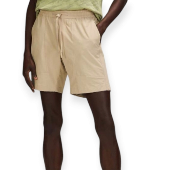 Lululemon Men's Bowline 8" Shorts Stretch Ripstop in Trench Tan Khaki Small - Picture 1 of 16